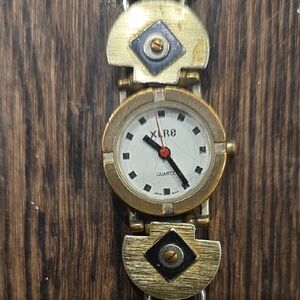 Gold and Black Women's Quartz Watch